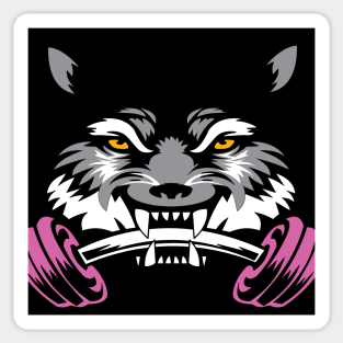 Wolf sport and fitness lovely blend drawing cute cool colorful Sticker